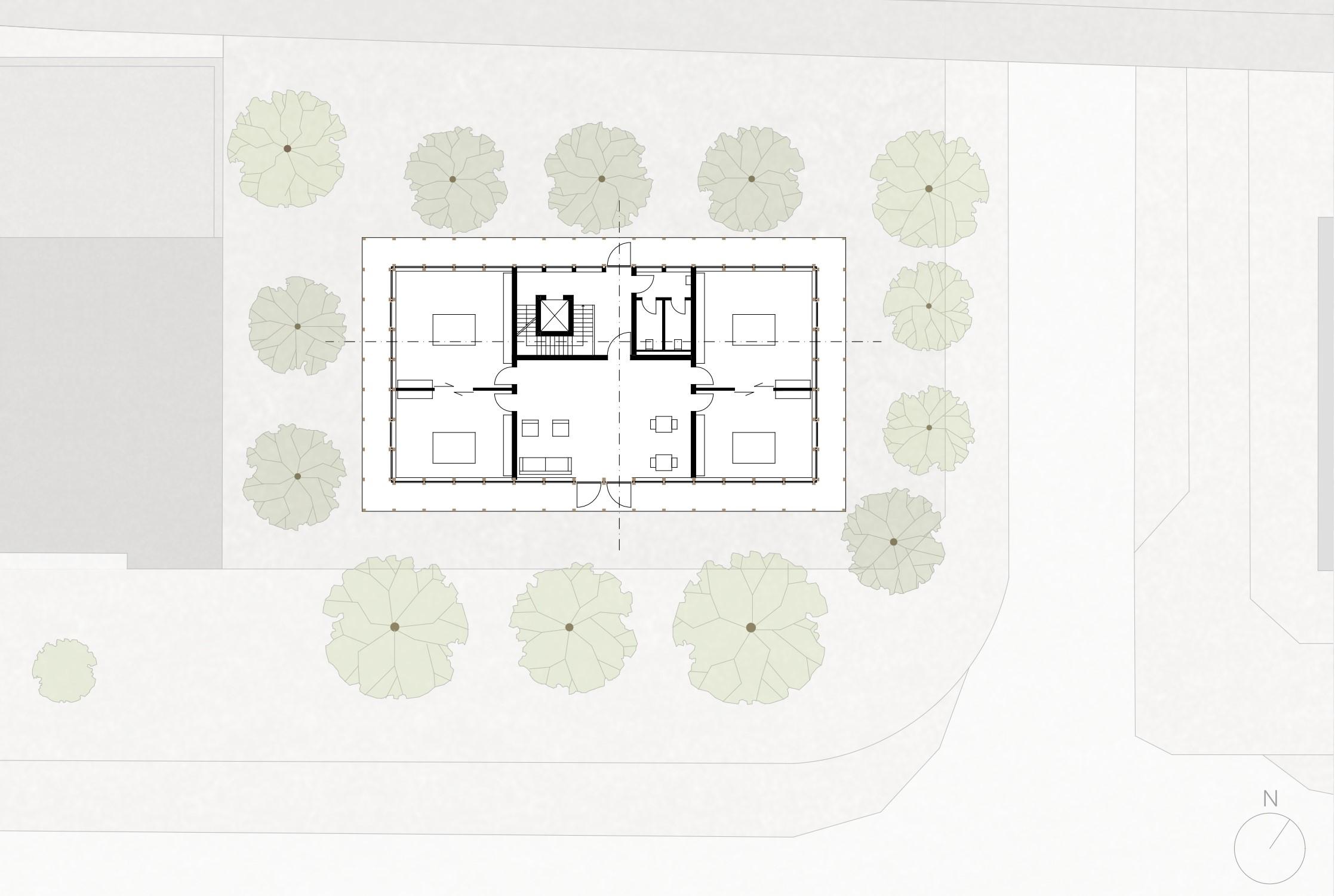 Grundriss 2. Obergeschoss | Atelierräume